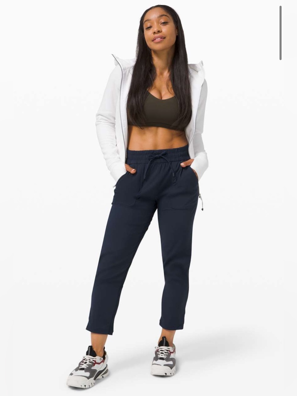 Lululemon || Beyond the Studio Crop Pants Swift Stretch True‎ Navy Blue 4